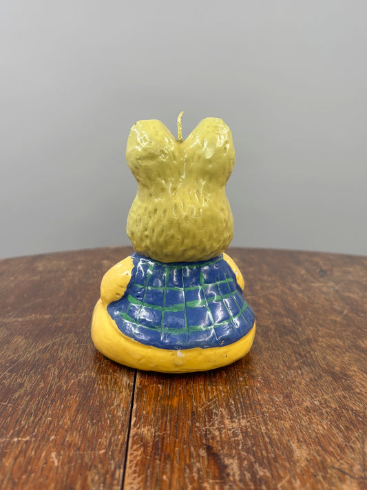 Handpainted wax Bunny candle